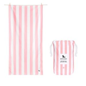 Dock & Bay Quick Dry Striped Coral/Pink Towel